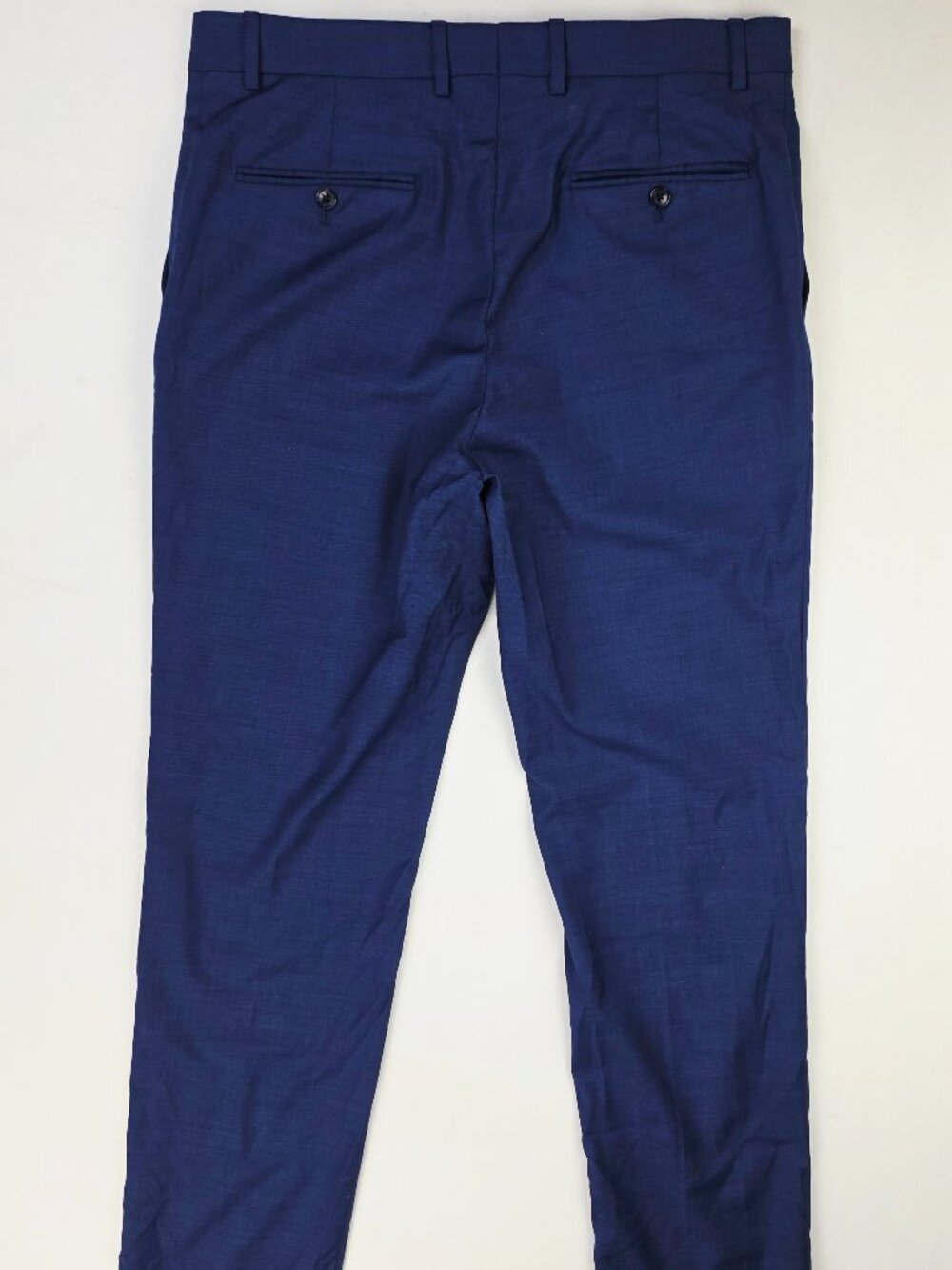 Tommy Hilfiger Wool Blend Mens Navy Size 34X34 Flat Front Button Zip Slack Pants